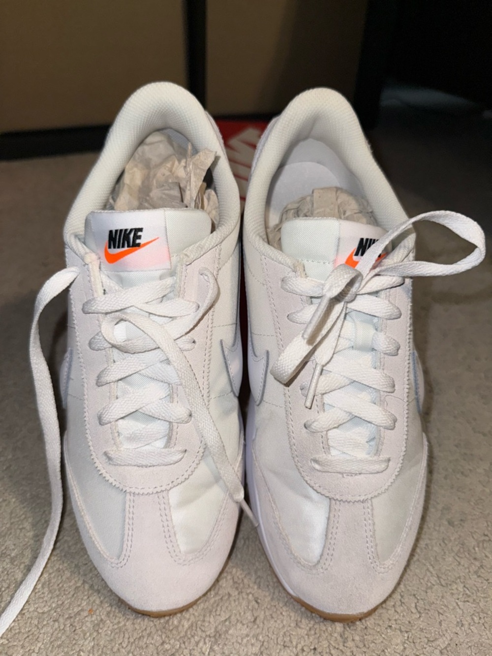Nike Women’s Pacific Racer Sneakers - white/white safety orange - Picture 4 of 5
